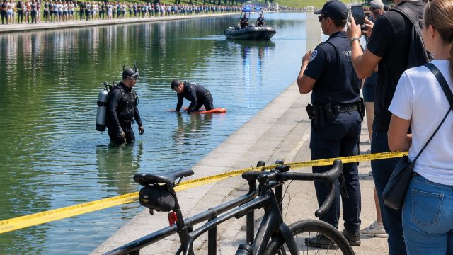 Reflecting Pool Incident Sparks Controversy Amid Unverified Claims