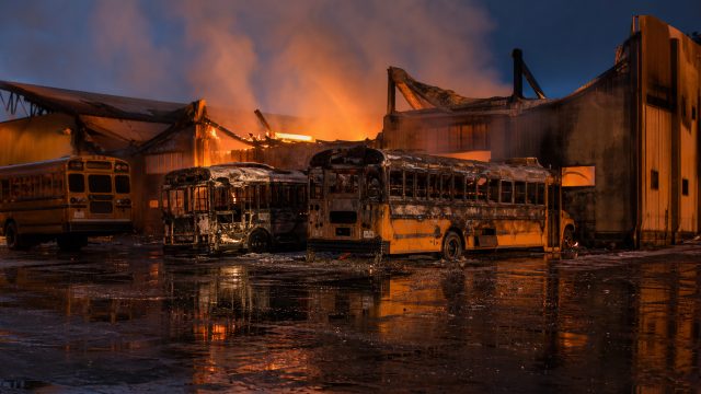 Devastating Fire Strikes Marystown School Bus Depot Early Morning | poker shop, togel hongkong2021